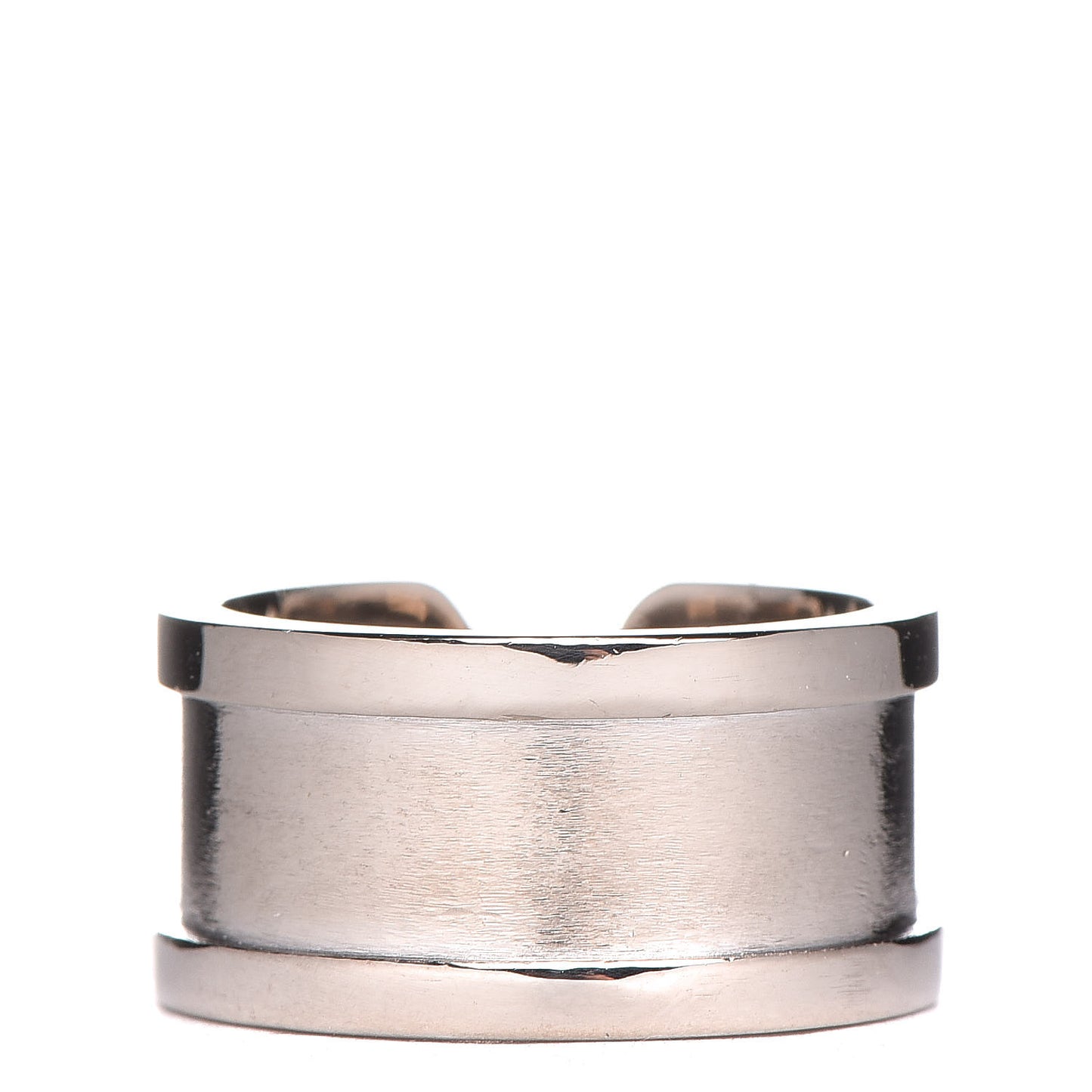 18K White Gold 10mm Logo De Ring 50 5.25