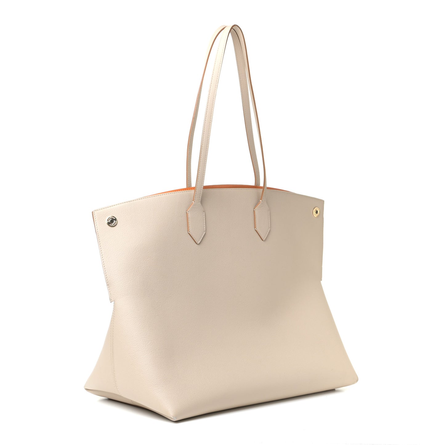 Calfskin Large Society Tote Soft Fawn Orange