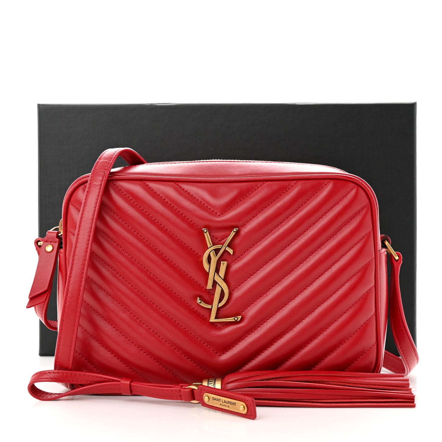 Calfskin Matelasse Monogram Lou Camera Bag Rouge Eros