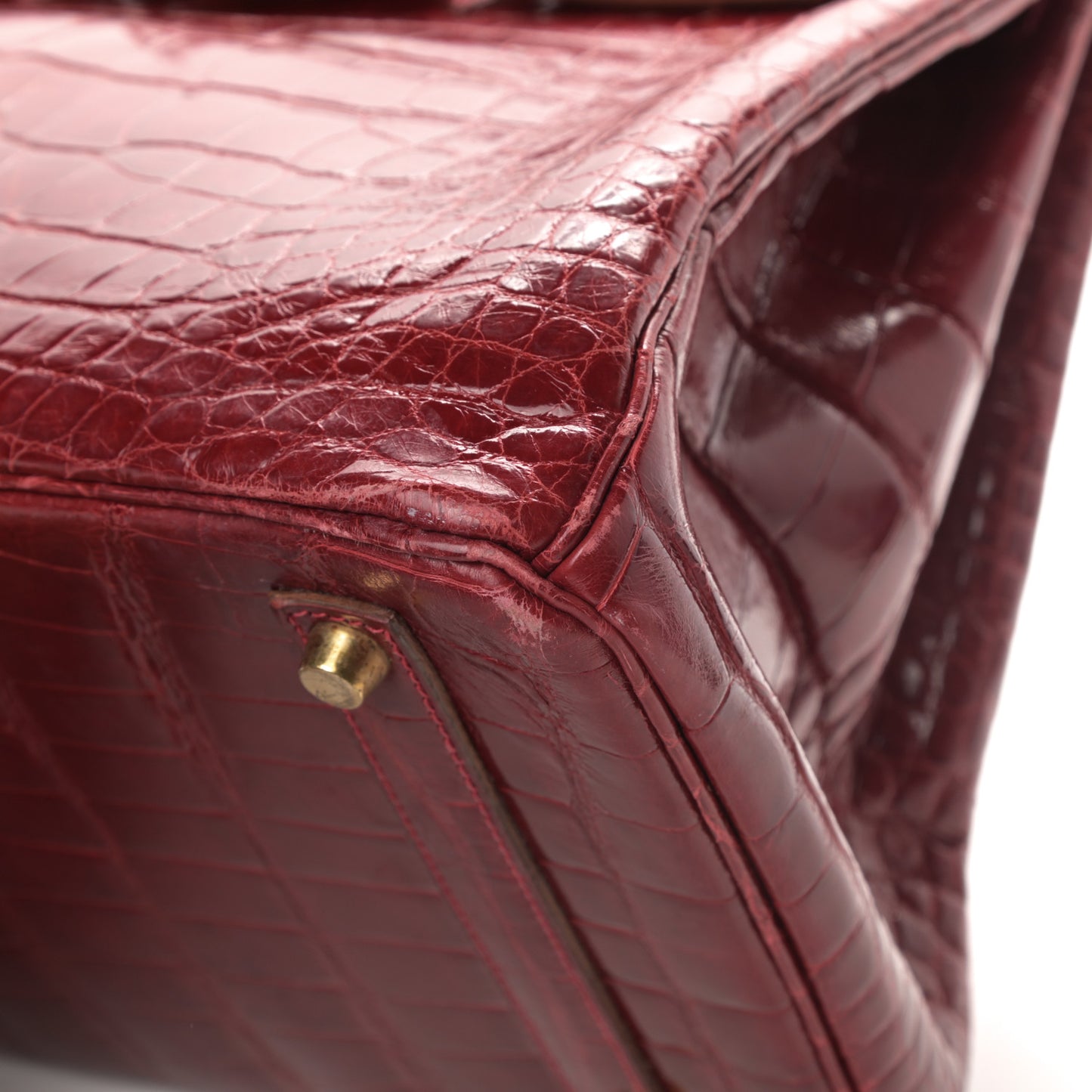 Shiny Alligator Birkin 35 Rouge Vif