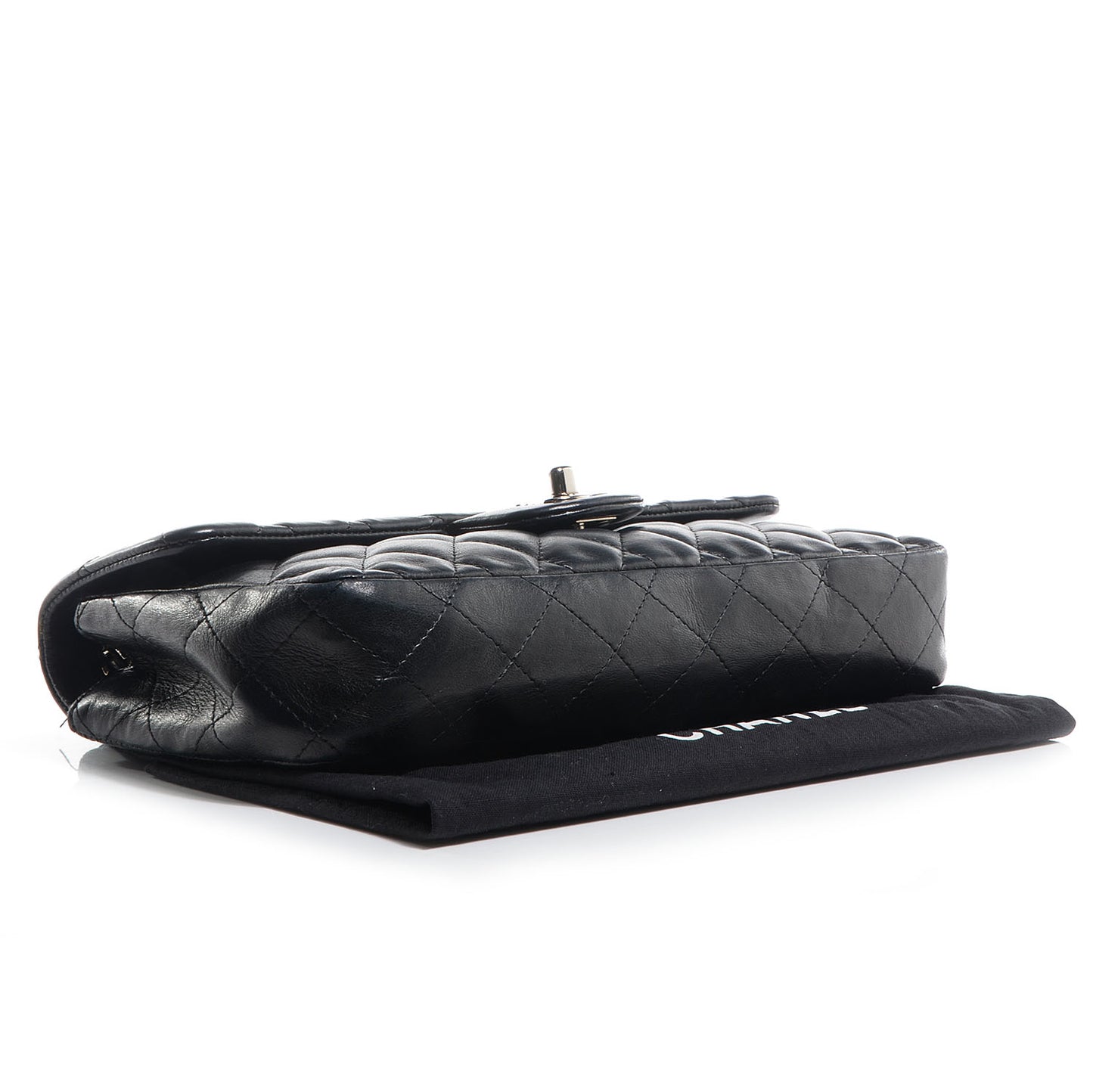 Lambskin Quilted East West Flap Black