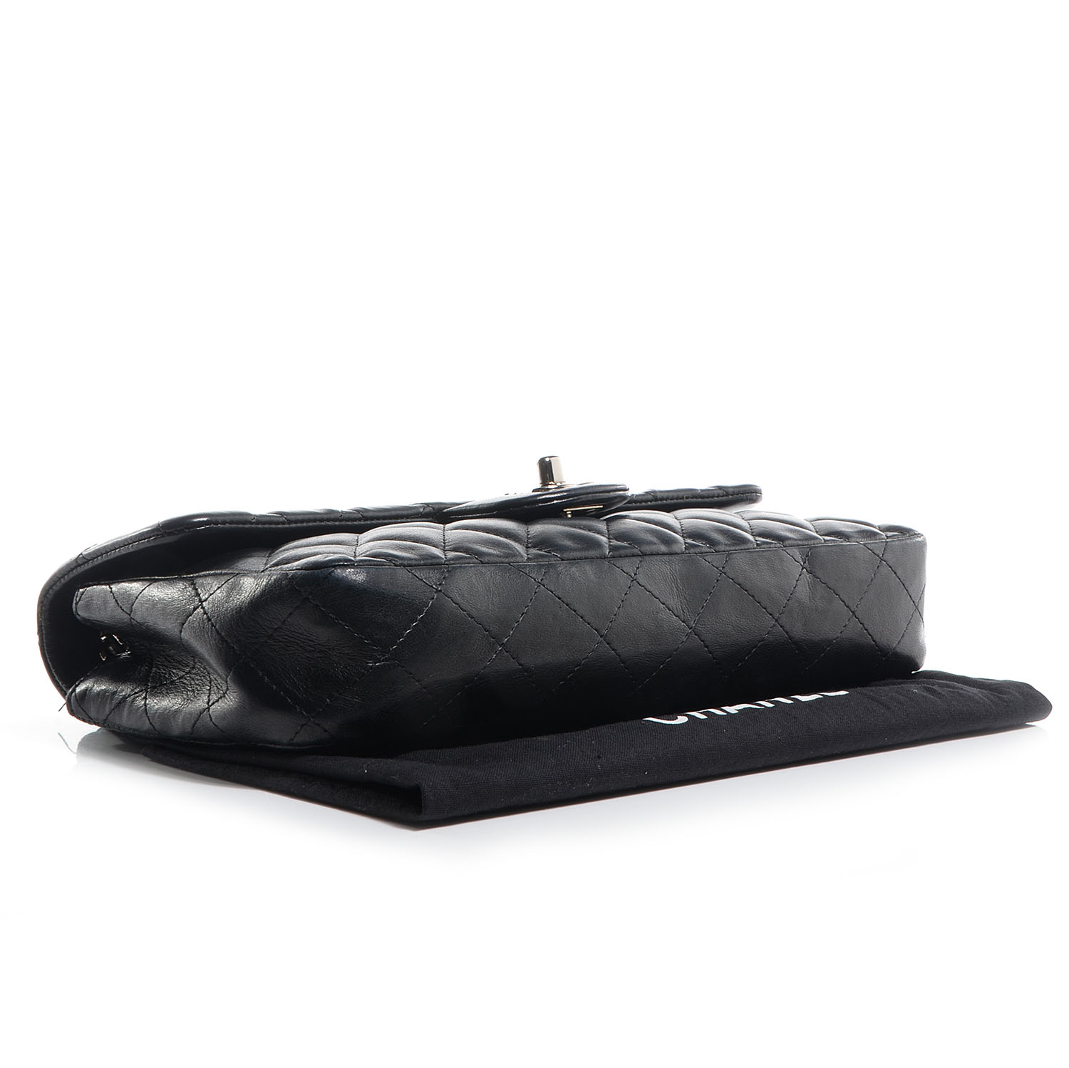 Chanel Lambskin Quilted East West Flap Black 4 of 9