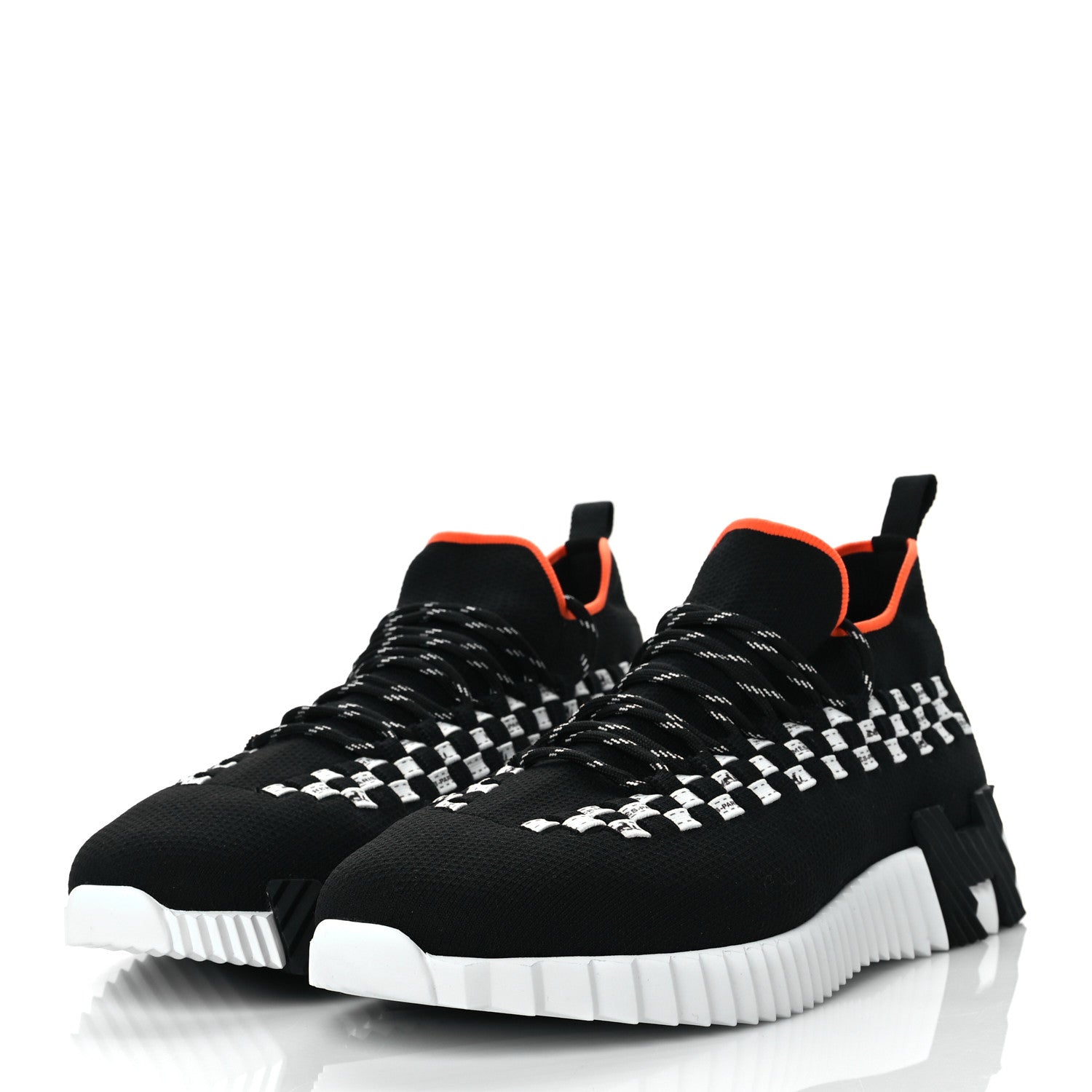 Hermes Flex Maille Bolduc Sneakers 42.5 Black White 1090280 – FASHIONPHILE