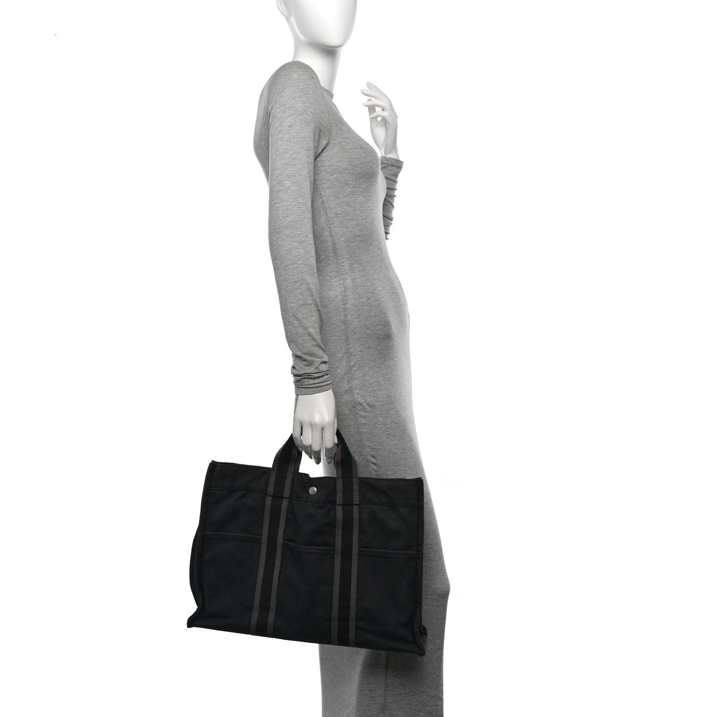 Canvas Herline MM Tote Black