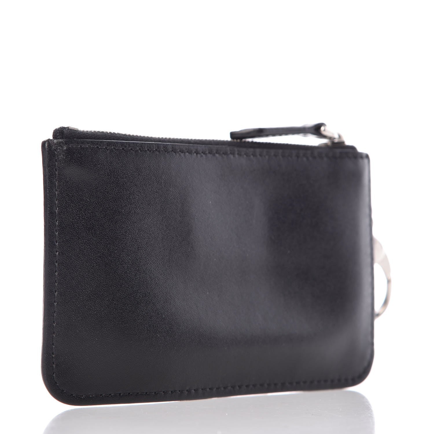 Fendi Vitello Applique Heart Coin Pouch Key Case Black 3 of 9