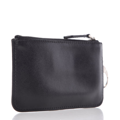 Fendi Vitello Applique Heart Coin Pouch Key Case Black 3 of 9