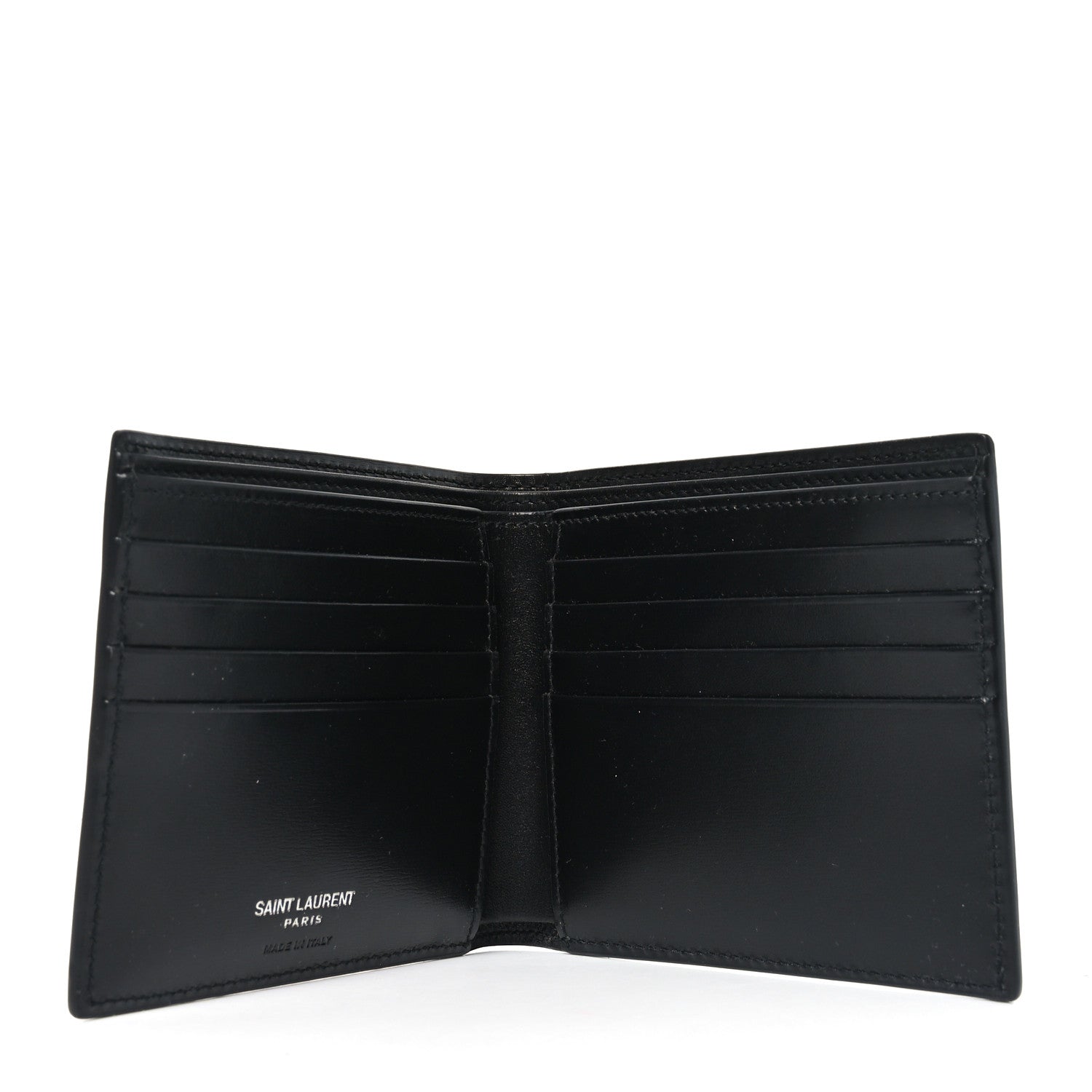 Saint Laurent Smooth Calfskin Monogram East West Wallet Black 5 of 6