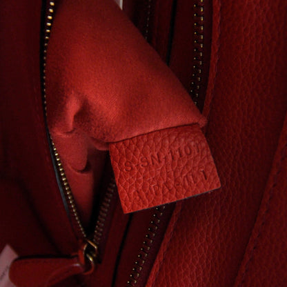 Celine Drummed Calfskin Mini Luggage Coquelicot 8 of 8