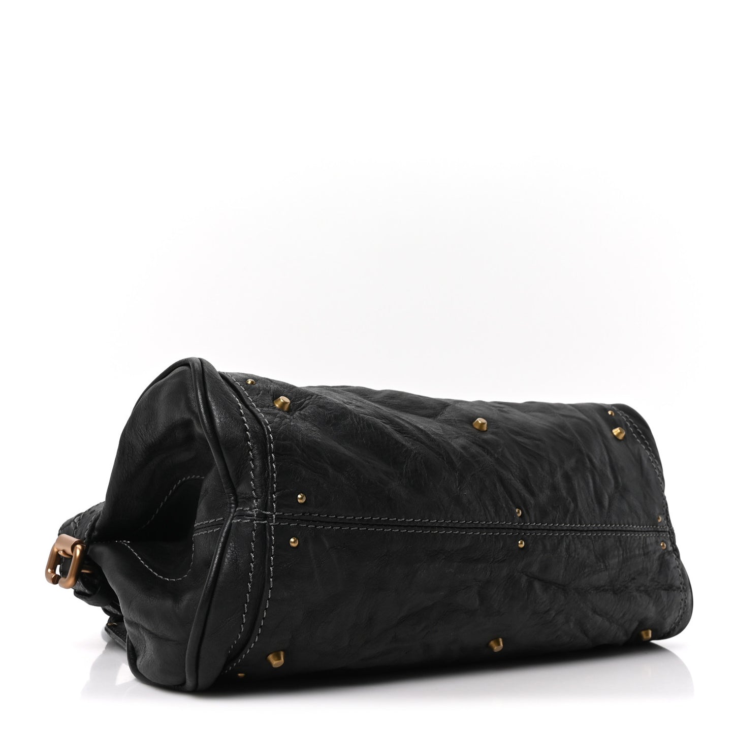 Calfskin Medium Paddington Satchel Black