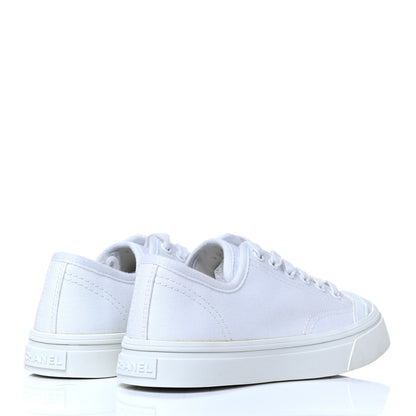 Chanel Mixed Fibers Low Top Sneakers 36 White 5 of 8