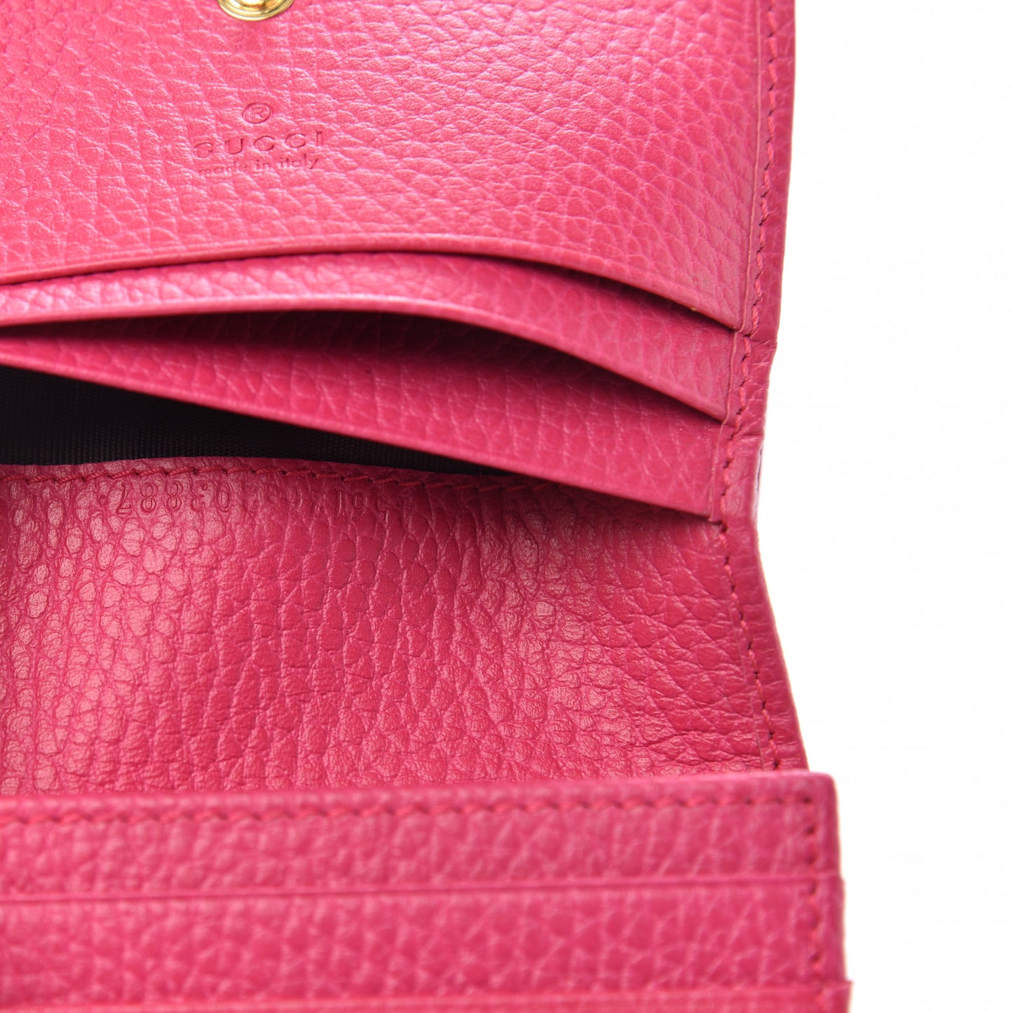 Dollar Calfskin GG Marmont Card Case Box Pink