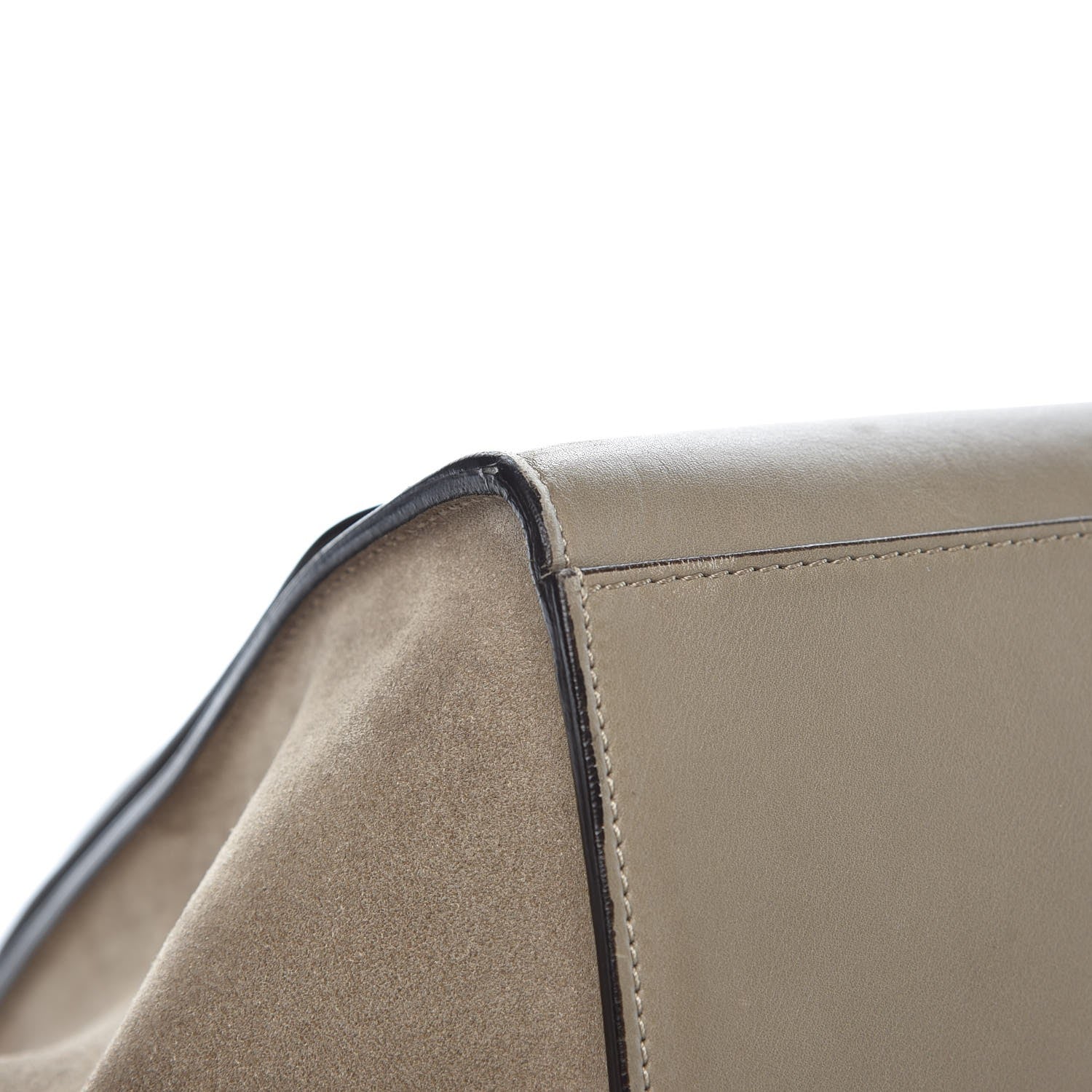 Celine Calfskin Suede Whipsnake Medium Trapeze Taupe 14 of 18