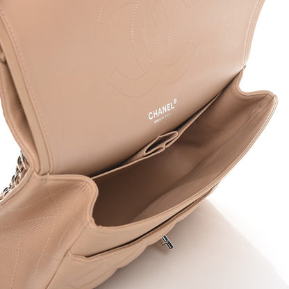 Chanel Caviar Quilted Jumbo Double Flap Beige Clair 5 of 8
