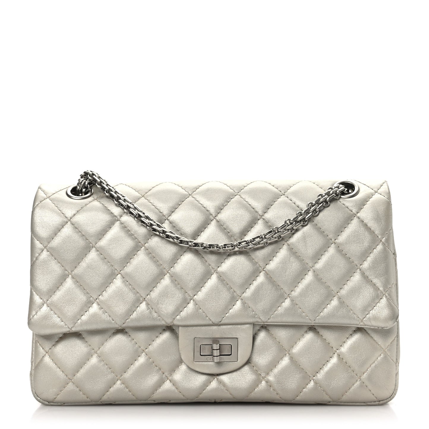 Metallic Lambskin Quilted 2.55 Reissue 226 Flap Pale Gold