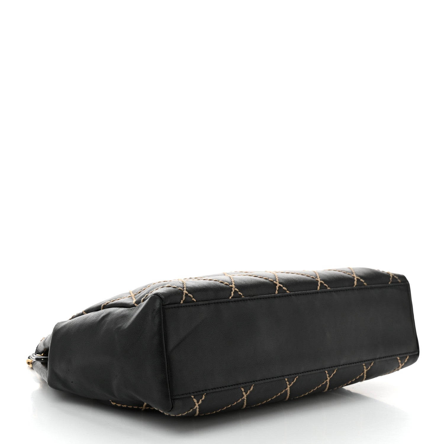 Chanel Calfskin Wild Stitch Shoulder Bag Black 4 of 11