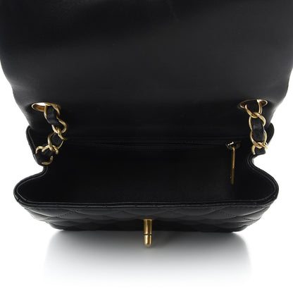 Chanel Lambskin Quilted Mini Square Flap Black 7 of 10