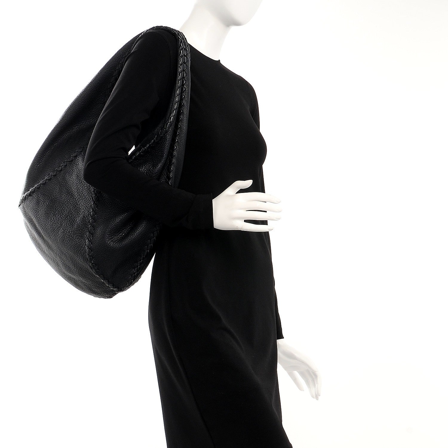 Bottega Veneta Cervo Deerskin Large Hobo Nero Black 2 of 11