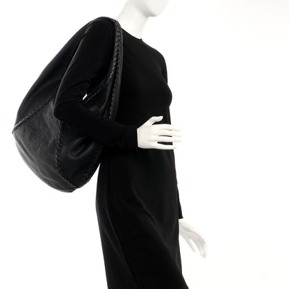 Bottega Veneta Cervo Deerskin Large Hobo Nero Black 2 of 11