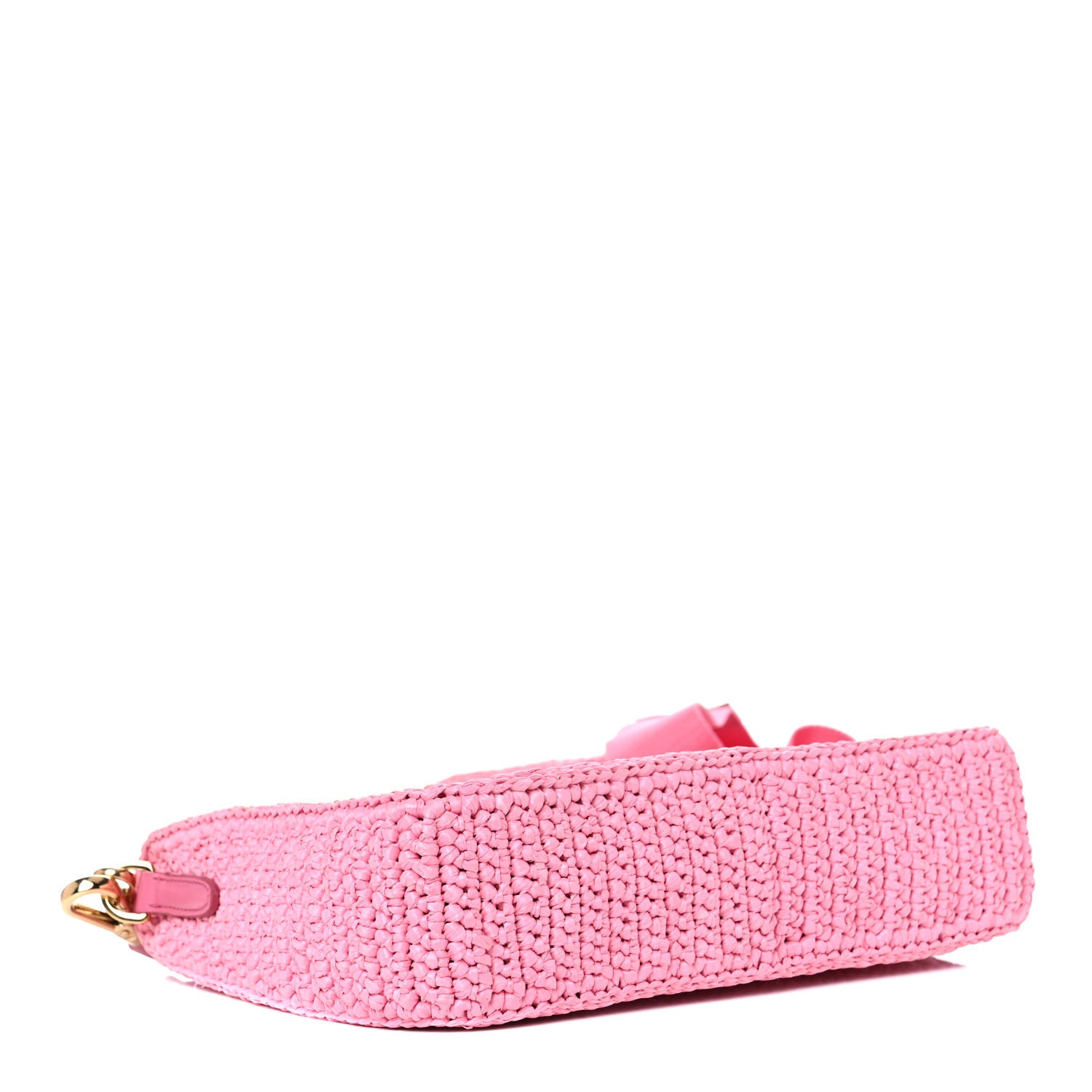 Prada Yarn Raffia Effect Crochet Re-Edition 2005 Shoulder Bag Petalo 3 of 8