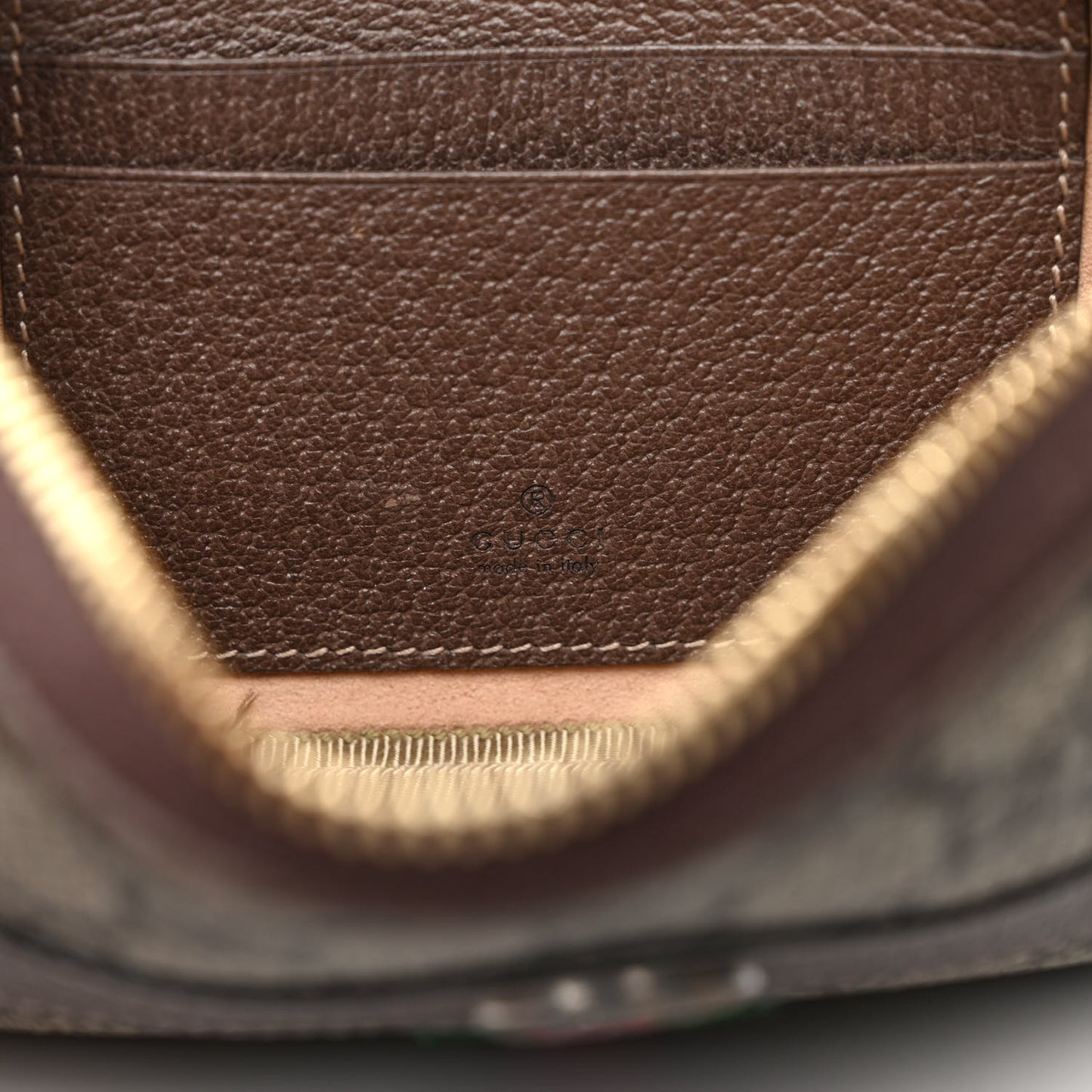 GG Supreme Monogram Ophidia Belted iPhone Case 85 34 Dark Brown