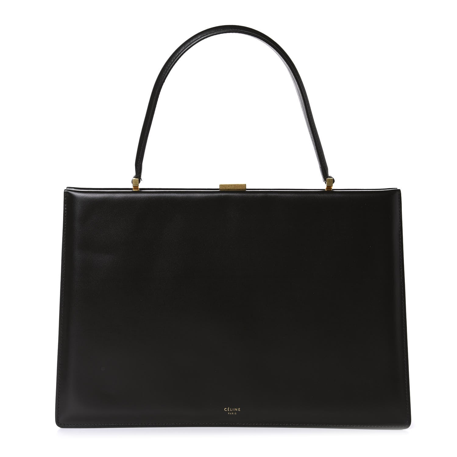 Celine Box Calfskin Medium Clasp Bag Black 1 of 12