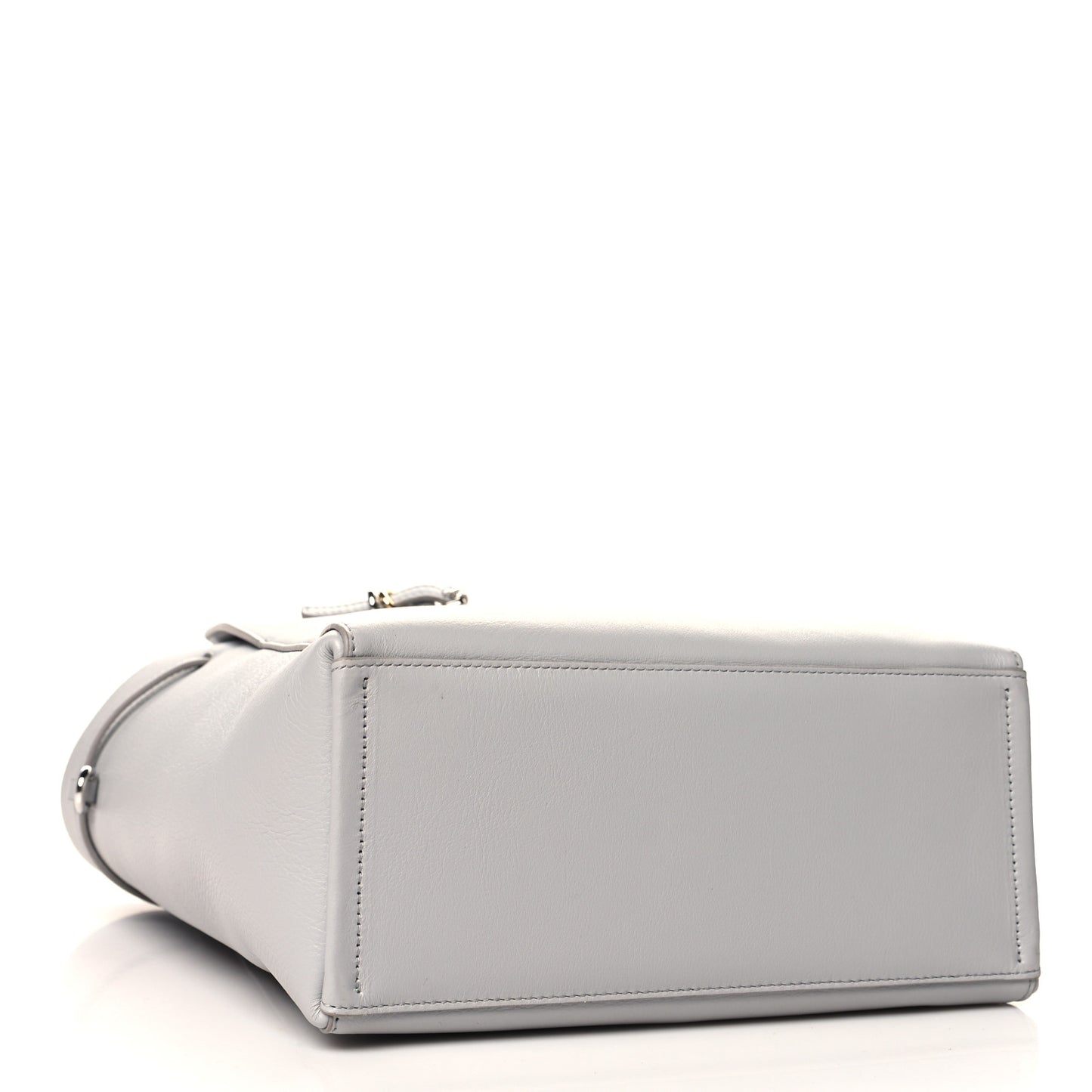 Calfskin Small Voyou Small North South Tote Light Grey