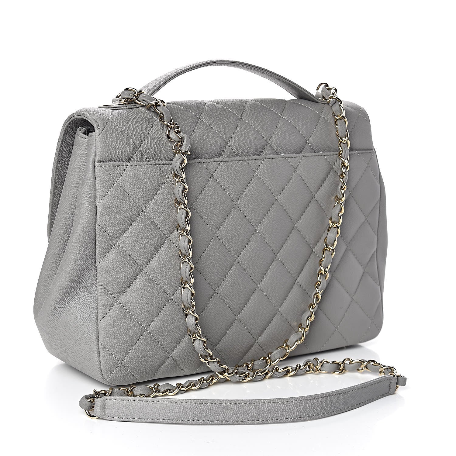 Chanel Caviar Quilted Large Business Affinity Flap Grey 3 of 11
