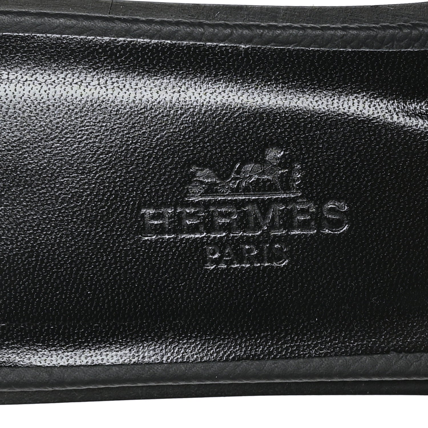 Hermes Epsom Oran Sandals 37.5 Black 7 of 11