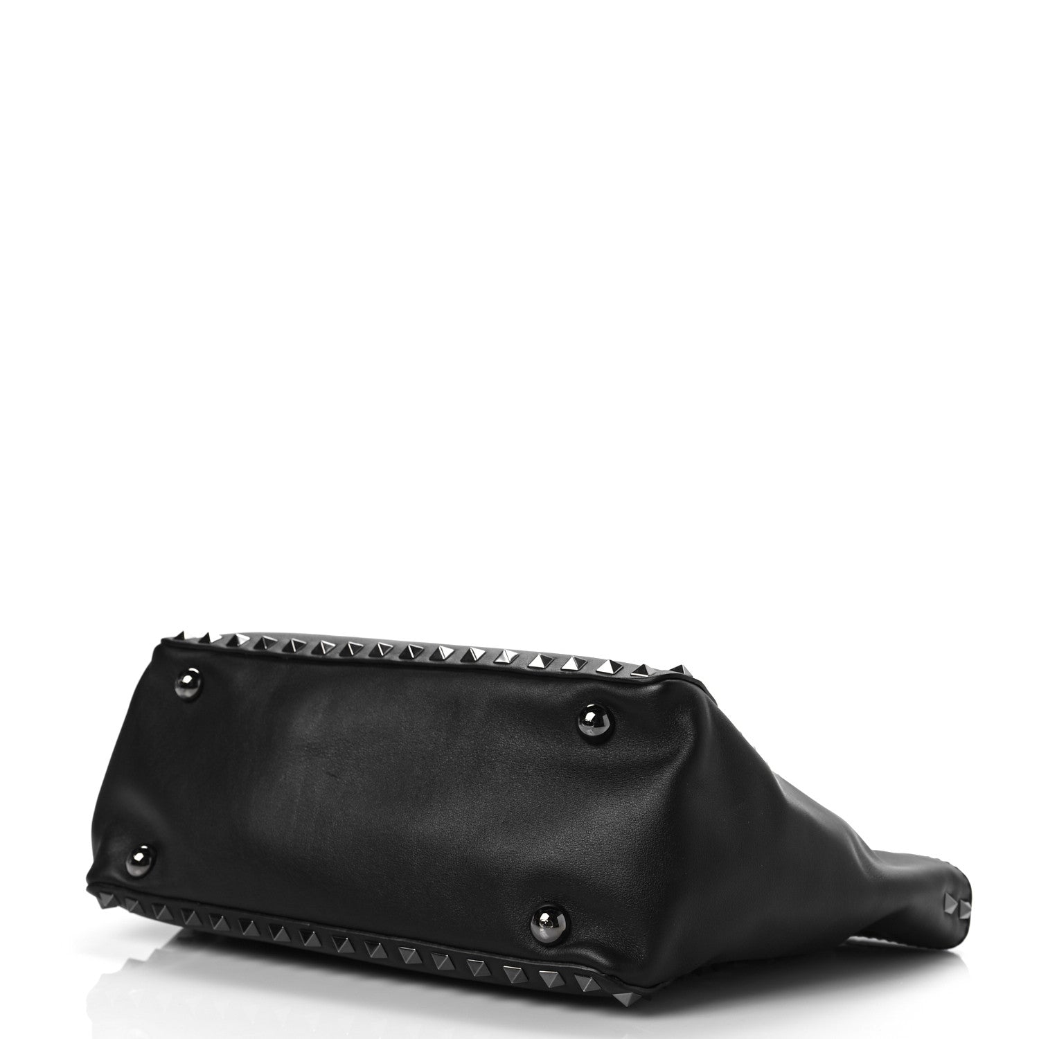 Valentino Garavani Vitello Small Rockstud Tote Black 7 of 7