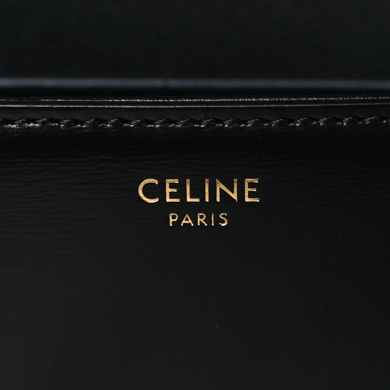 Celine Shiny Calfskin Triomphe Shoulder Bag Black 6 of 11
