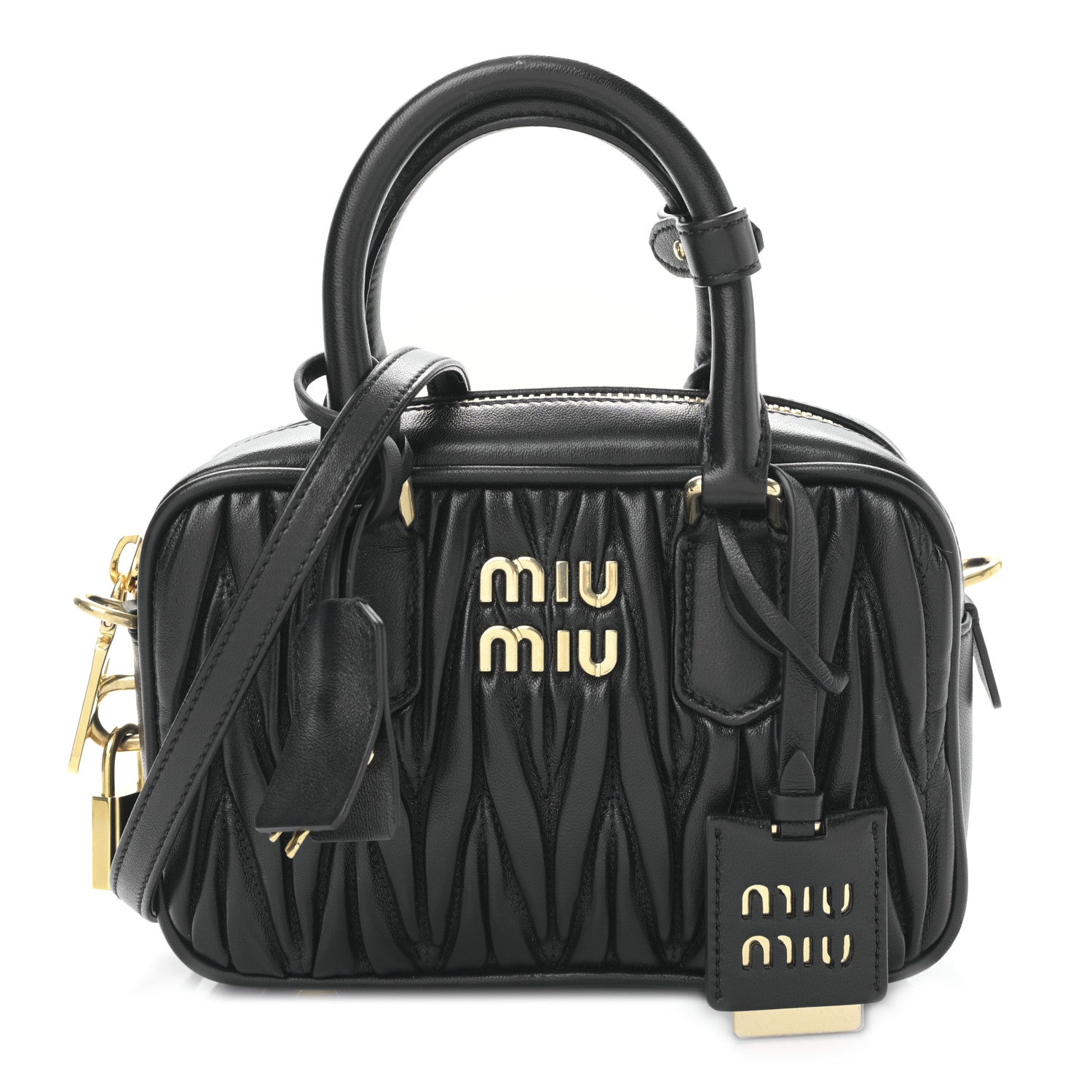 Miu Miu Nappa Matelasse Small Arcadie Black 1 of 9