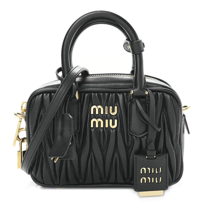 Miu Miu Nappa Matelasse Small Arcadie Black 1 of 9