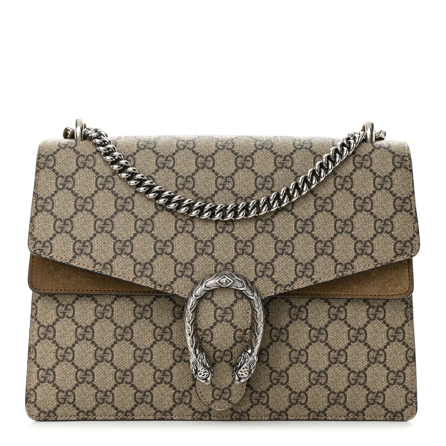 Gucci GG Supreme Monogram Medium Dionysus Shoulder Bag Taupe 1 of 13