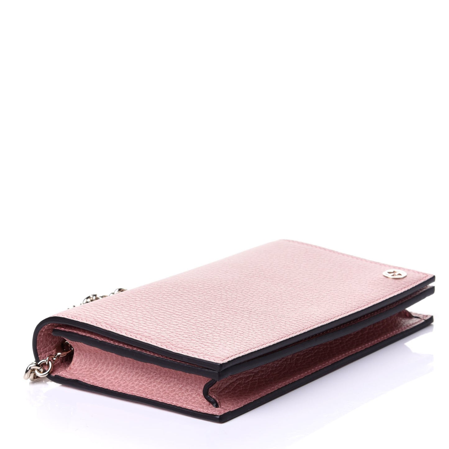 Dollar Calfskin Medium Betty Chain Wallet Soft Pink