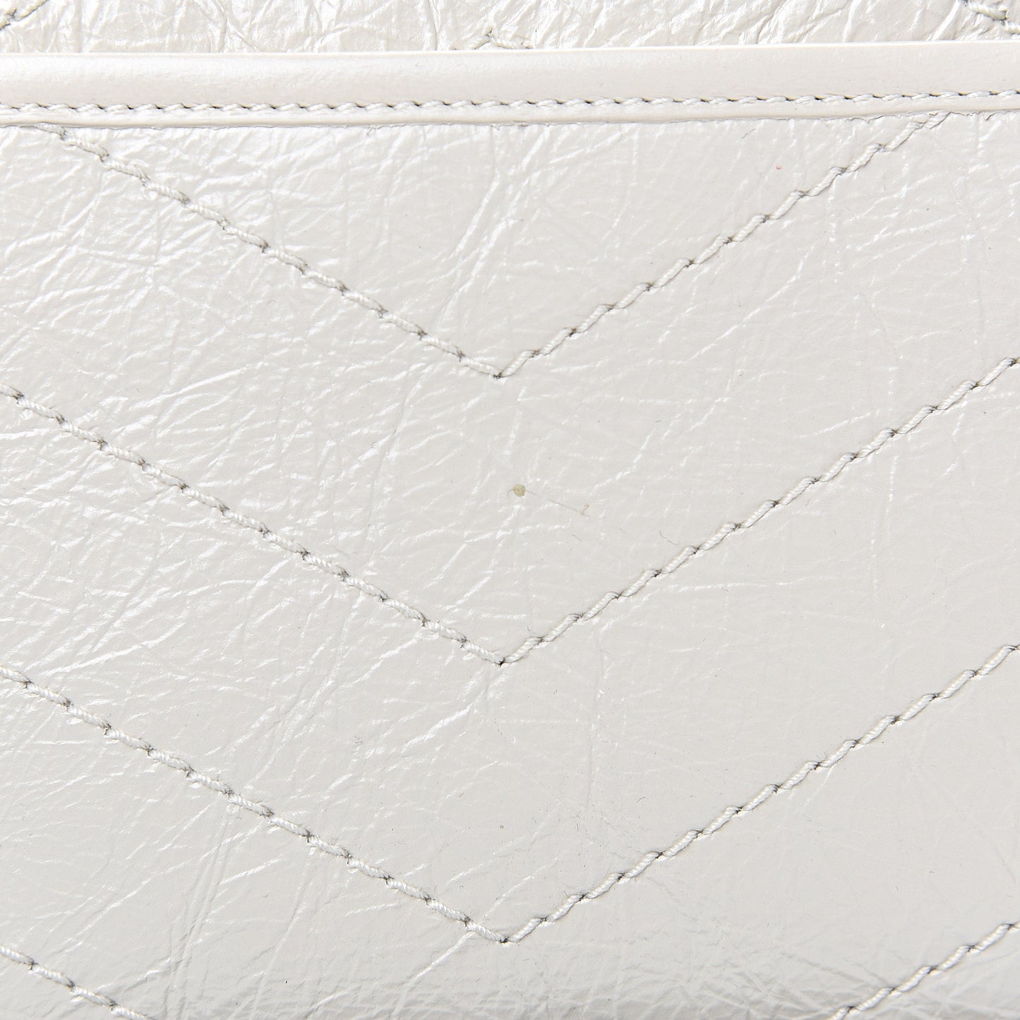 Crinkled Calfskin Matelasse Monogram Niki Chain Wallet Crema Soft