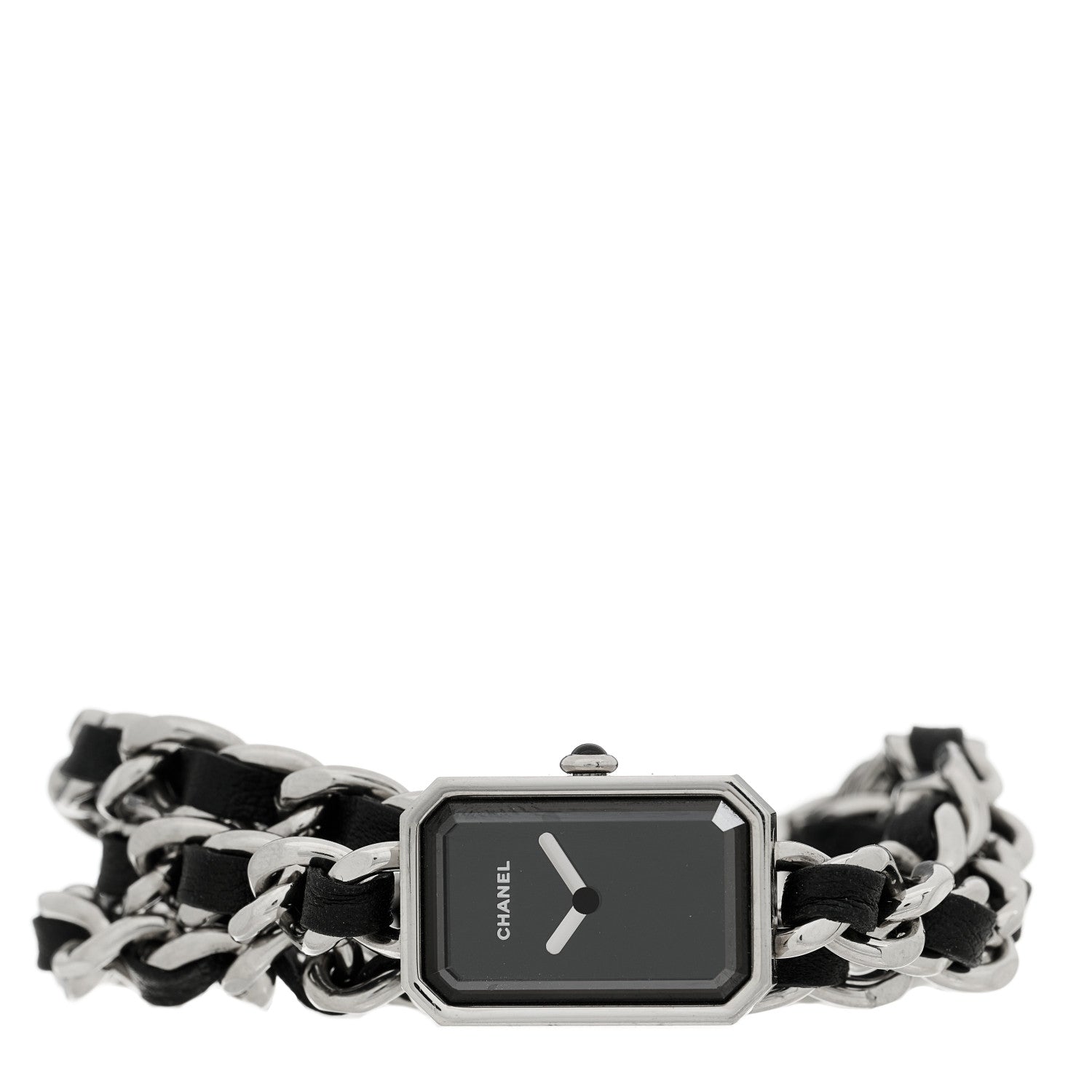 Chanel Stainless Steel Lambskin 16mm Premiere Rock Triple Row Quartz Watch Black 2 of 4