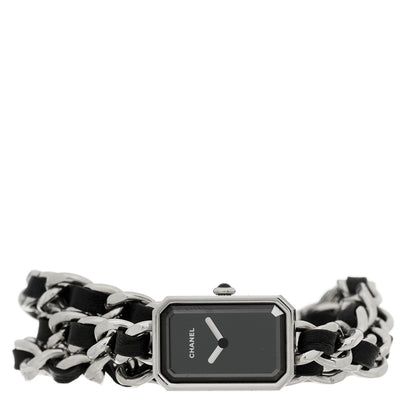 Chanel Stainless Steel Lambskin 16mm Premiere Rock Triple Row Quartz Watch Black 2 of 4