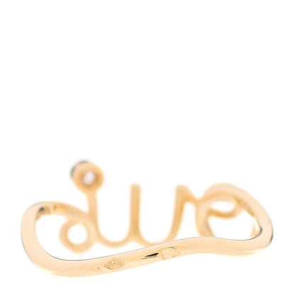 Christian Dior 18K Yellow Gold Diamond Oui Ring 55 7.25 3 of 4