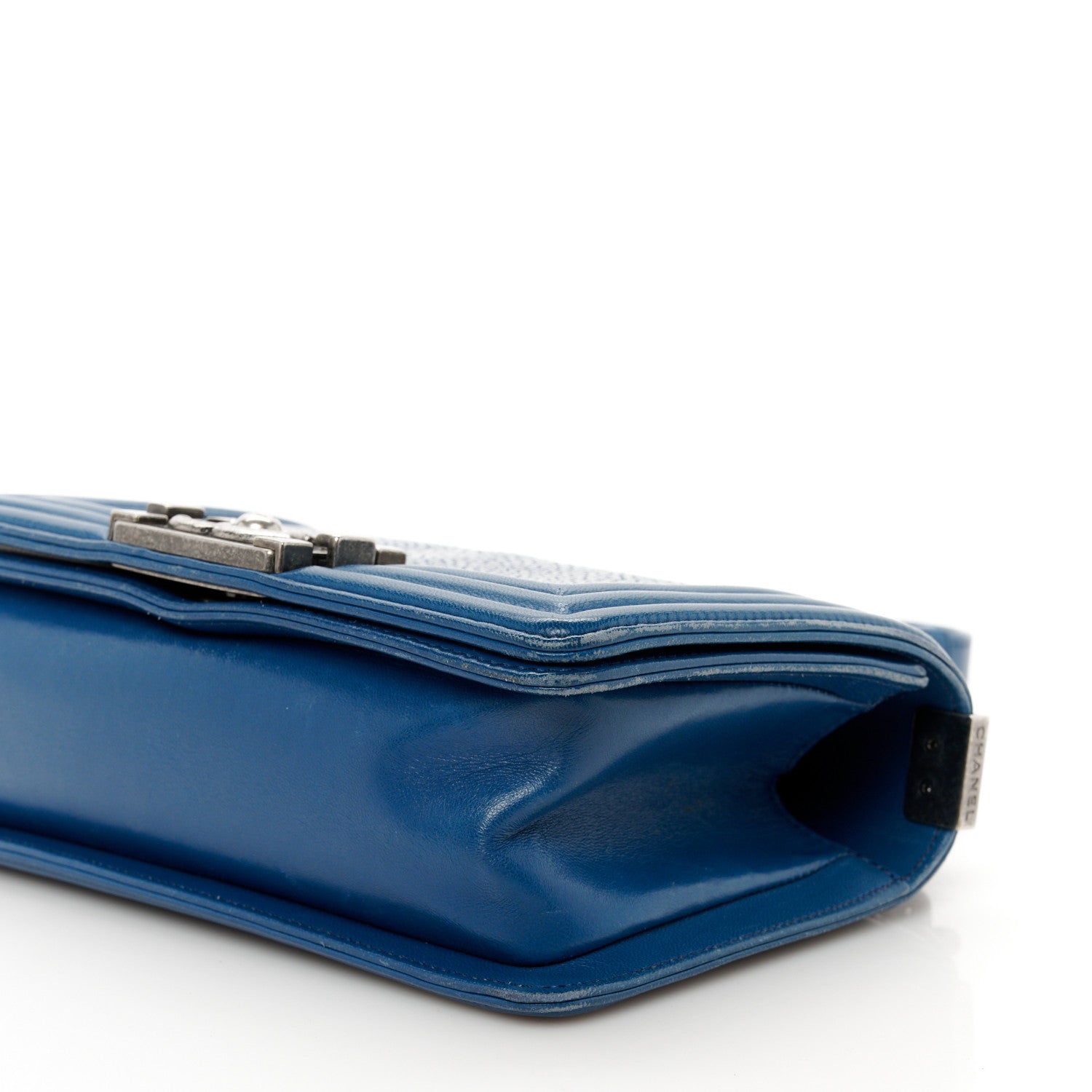 Chanel Galuchat Stingray Small Boy Flap Blue 10 of 12