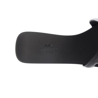 Hermes Rubber Aloha Sandals 37 Black 8 of 9