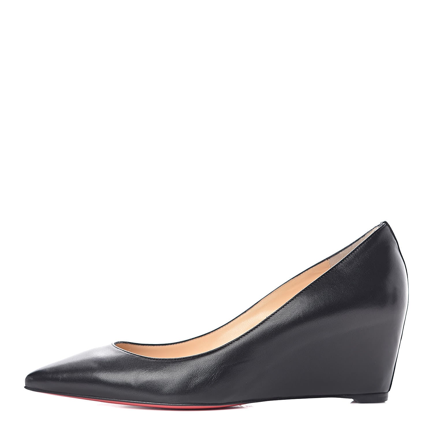 Christian Louboutin Shiny Nappa Pipina 55 Wedges 36 Black 1 of 7