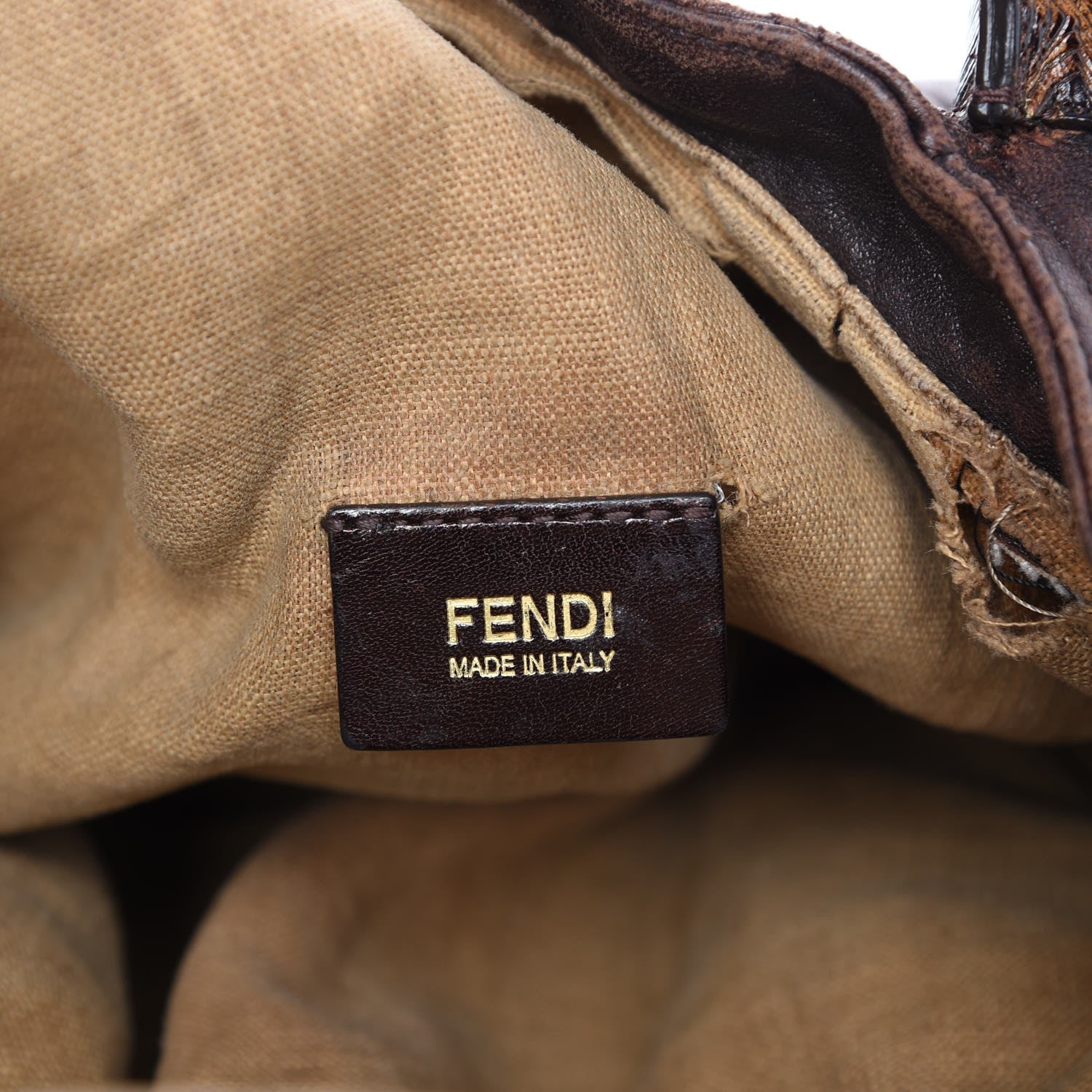 Fendi Zucca Nappa Nuvolata Vitello Tortuga Spy Tobacco Moro 5 of 24
