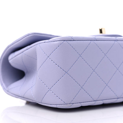 Chanel Lambskin Quilted Mini Top Handle Rectangular Flap Light Purple 8 of 9
