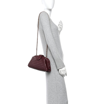 Bottega Veneta Nappa Intrecciato Small The Lauren 1980 Clutch With Chain Barolo 2 of 11