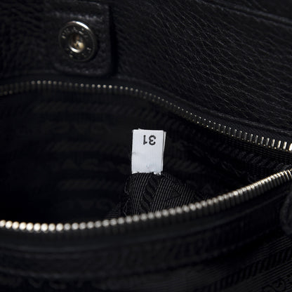 Prada Vitello Daino Top Handle Tote Black 11 of 12