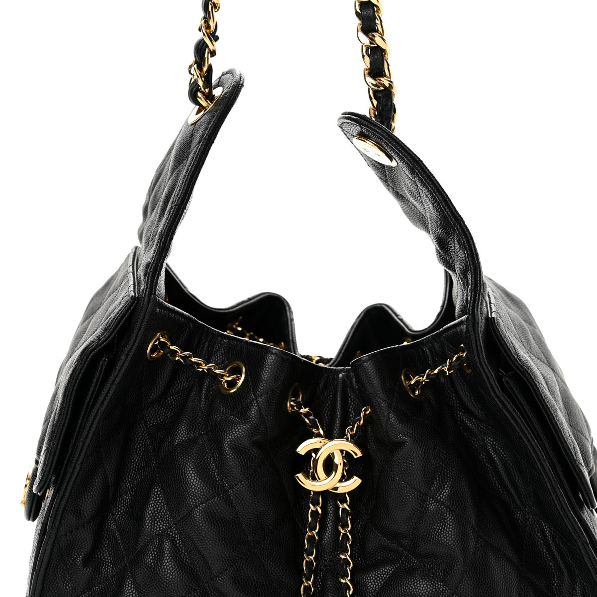 Caviar Quilted Small Chanel 25 Handbag Black