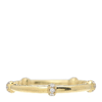 David Yurman 18K Yellow Gold Diamond 1.7mm Astor Single Row Ring 50 5.5 1 of 5