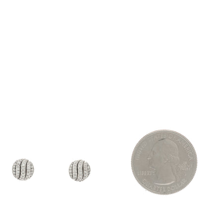 David Yurman Sterling Silver Diamond Sculpted Cable Stud Earrings 2 of 3