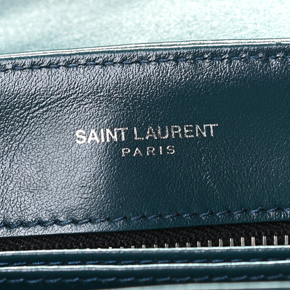 Saint Laurent Calfskin Y Quilted Monogram Toy Loulou Satchel Dark Green 6 of 12