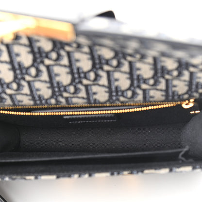 Christian Dior Oblique 30 Montaigne Flap Bag Blue 5 of 10